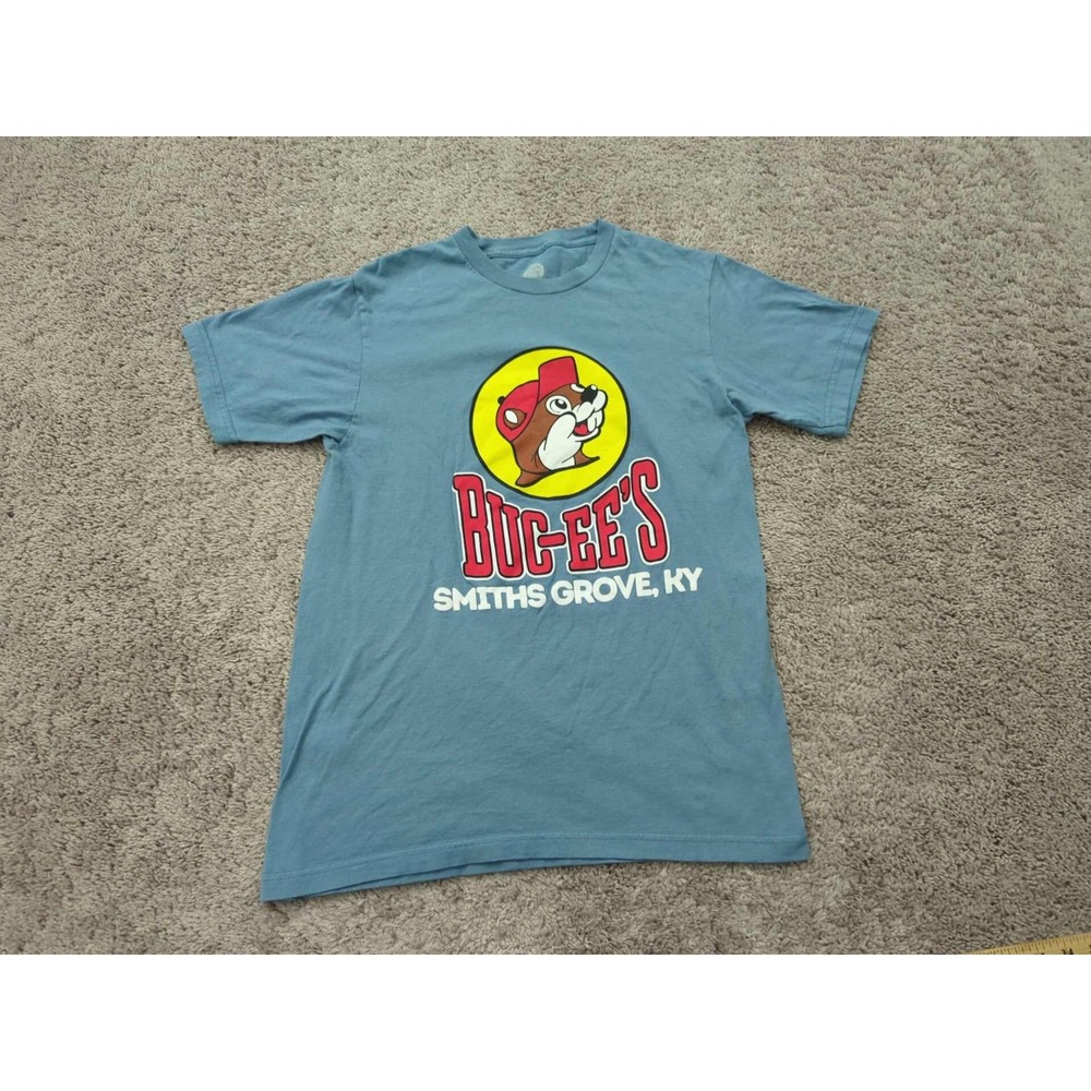 Buc-ee's T Shirt Mens Medium Blue Short Sleeve Slim Fit‎ Smiths Grove, KY